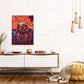 Passionate Heart - Medium Size, Acrylic Painting Of A Blazing Heart On Fire, Bold With Gold Accents, Wall Art by Art With Evie