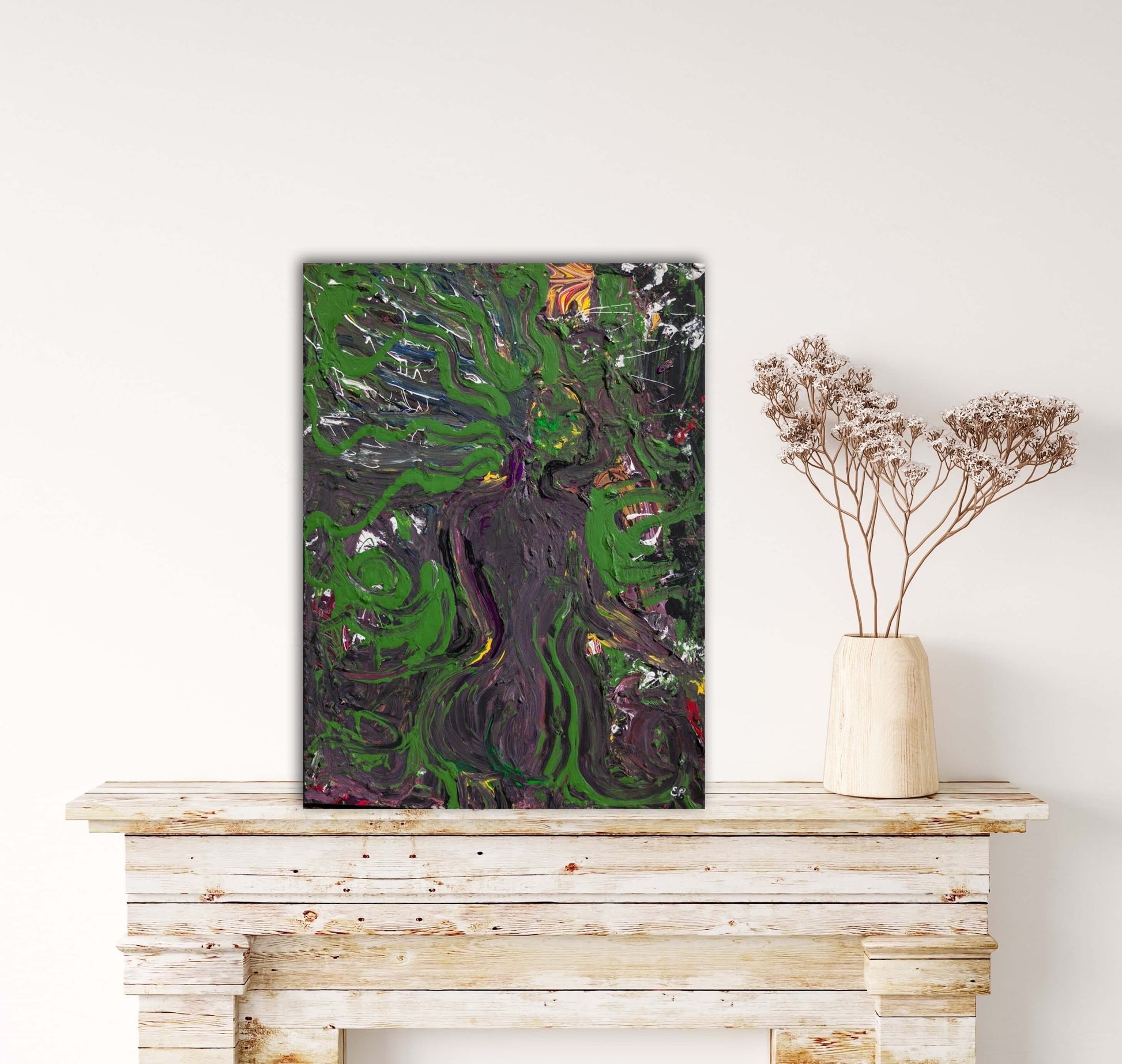 Mother Earth - Textured, Large Size, Acrylic On Canvas, Painting Of A Naked Woman, Earthy Vibe, Wall Art by Art With Evie