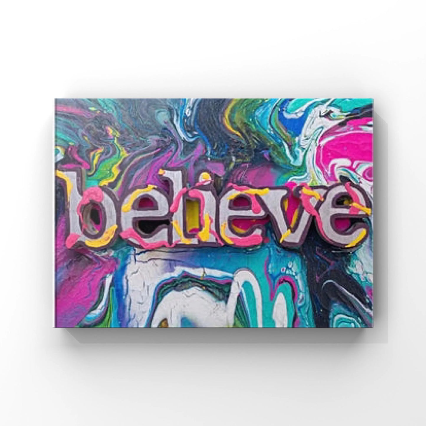 Image Of ‘Believe’ Personalized Canvas Wall Art By | Art With Evie