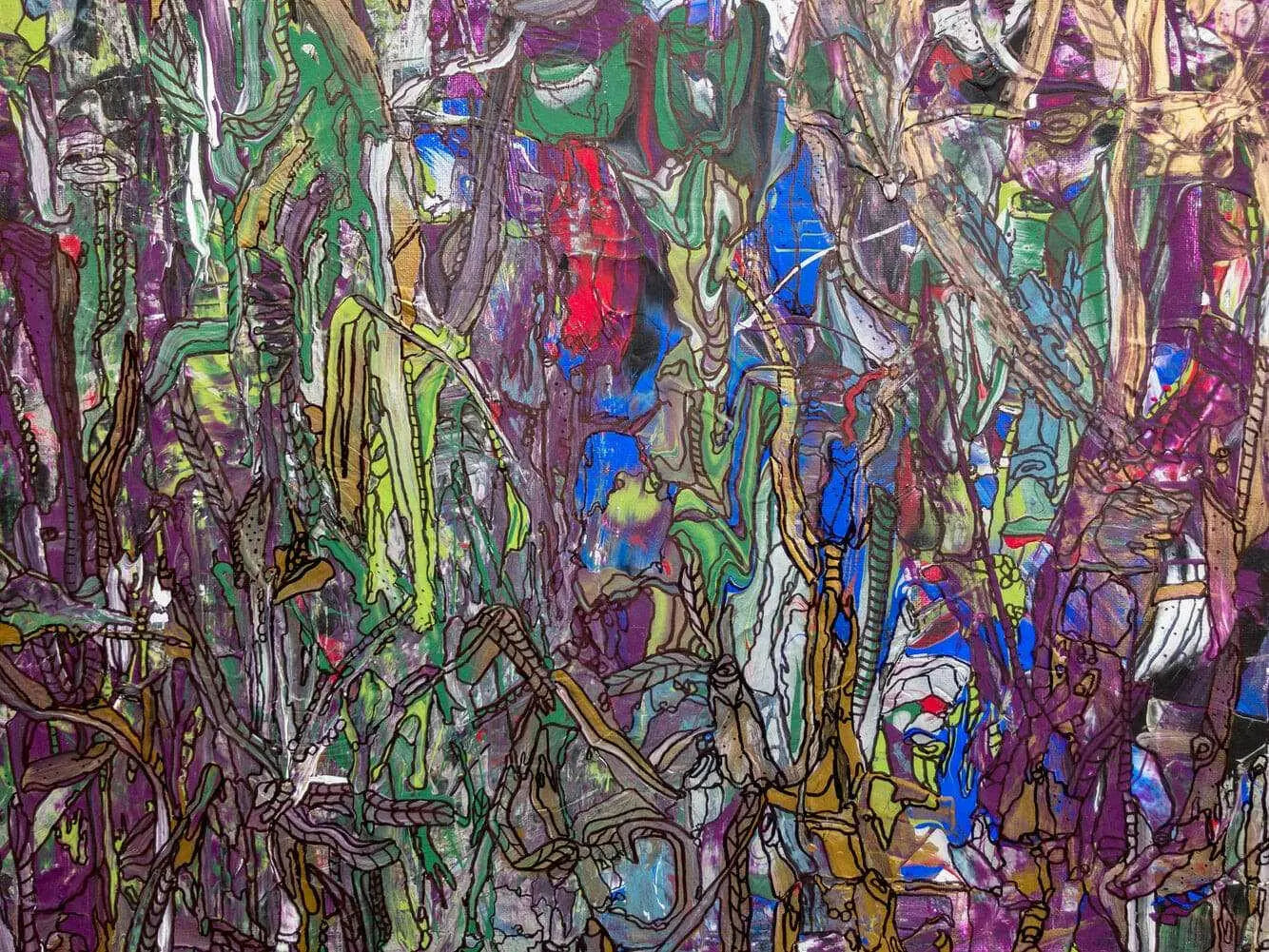 ‘Dragonfly Garden’ Mixed Media, On Canvas - Art with Evie