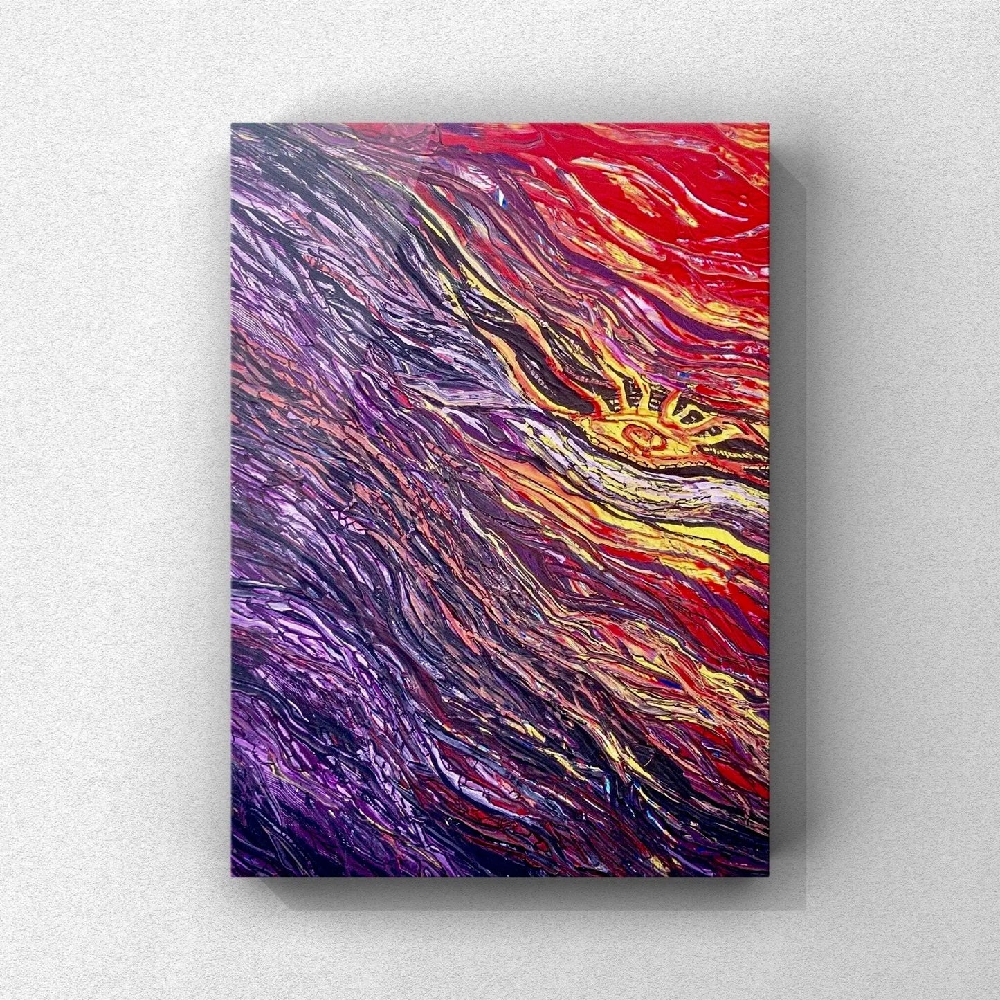 Image Of Textured Art On Canvas ‘Eye Of The Storm’ | Art With Evie