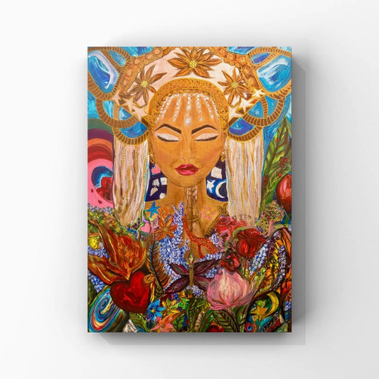 ‘Goddess Of Abundance’ Large, Acrylic On Veneer artwithevie