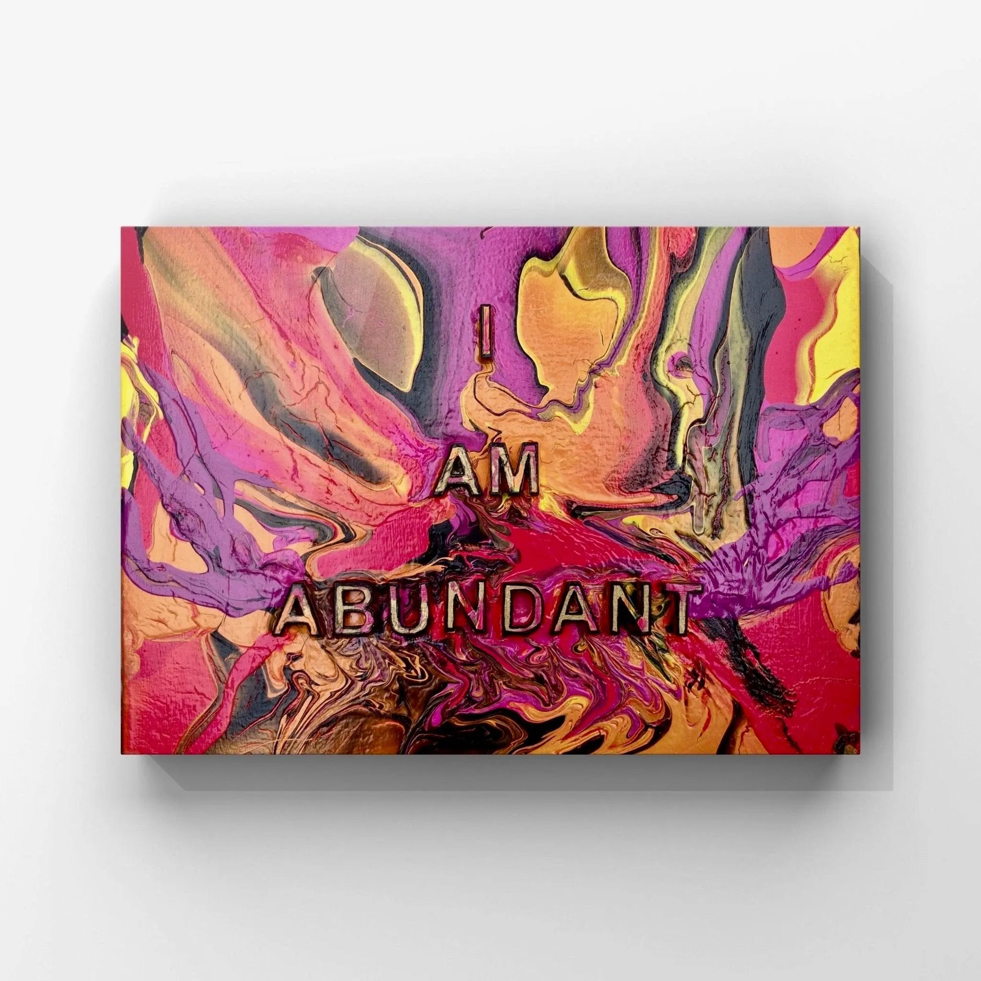 Picture Of ‘I Am Abundant’ Custom Wall Art On Canvas By Art With Evie