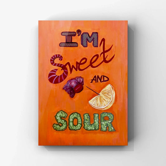 Image Of ‘I’m Sweet And Sour’ Custom Wall Art On Canvas | Art With Evie