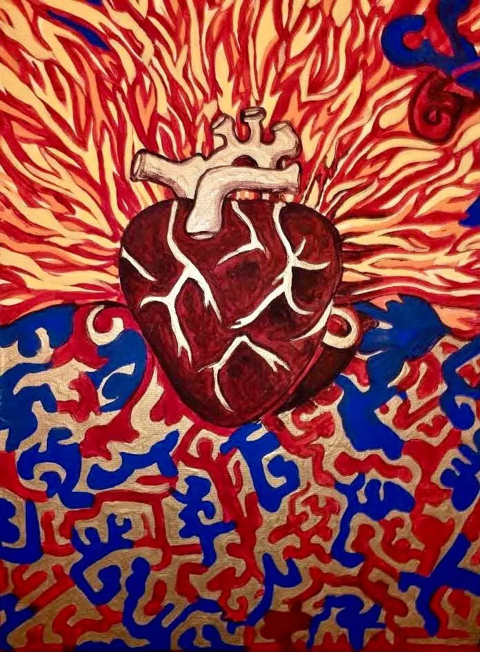 ‘Passionate Heart’ Acrylic, On Canvas - Art with Evie