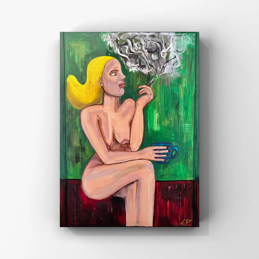 ‘The Girl Next Door’ Large, Acrylic On Veneer Art with Evie