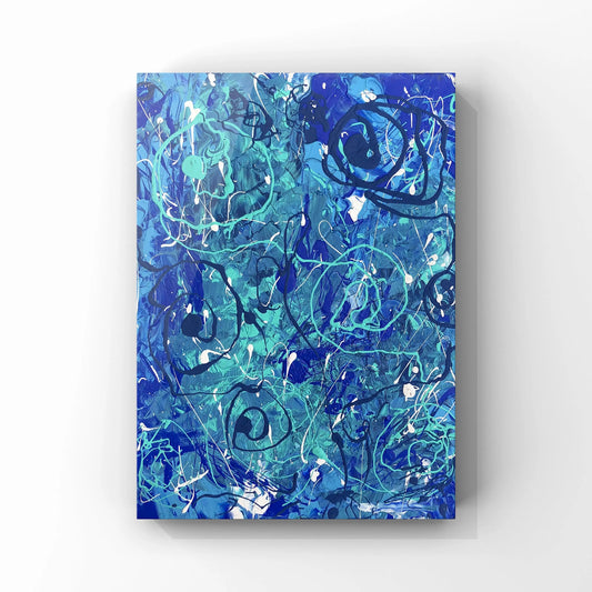 Image Of ‘Water’ Textured Art On Canvas By Art With Evie