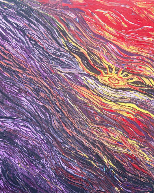 ‘Eye Of The Storm’ Wavy Textured, On Canvas - Art with Evie