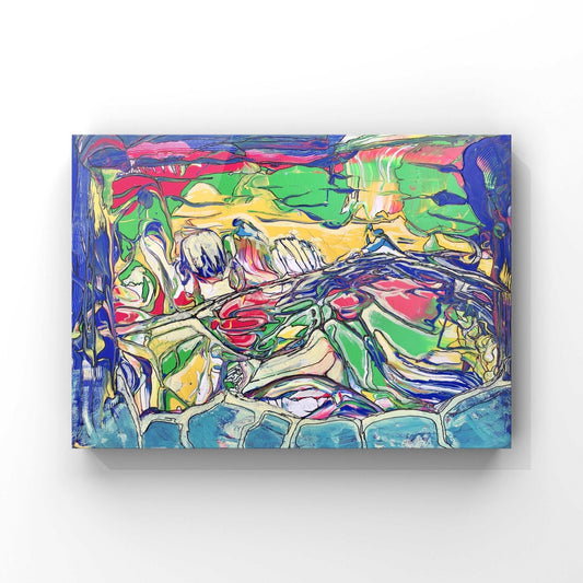 ‘Neon World’ Acrylic On Canvas - Art with Evie
