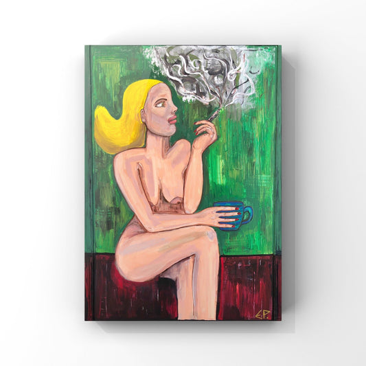 ‘The Girl Next Door’ Large, Framed, Acrylic On Veneer - Art with Evie